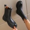 minimalist  chunky  chelsea  boots