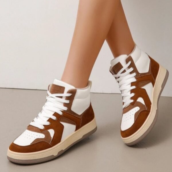 colorblock  lace  up  front  skate  shoes  1