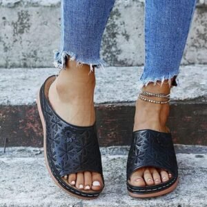 womens  leather  soft  orthopedic  walking  sandals