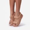 flat  open  round  toe  buckle  sandals