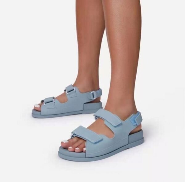 flat  open  round  toe  buckle  sandals