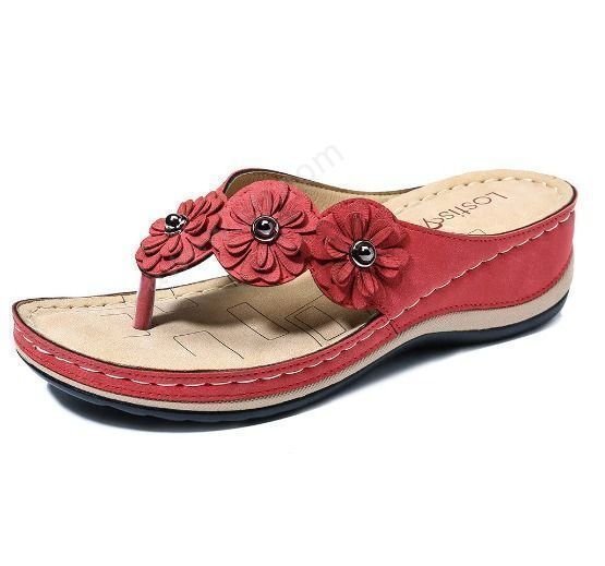 orthopedic  lightweight  arch  support  flowers  clip  toe  sandals