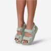 flat  open  round  toe  buckle  sandals