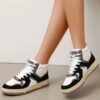 colorblock  lace  up  front  skate  shoes  1
