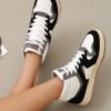 colorblock  lace  up  front  skate  shoes  1