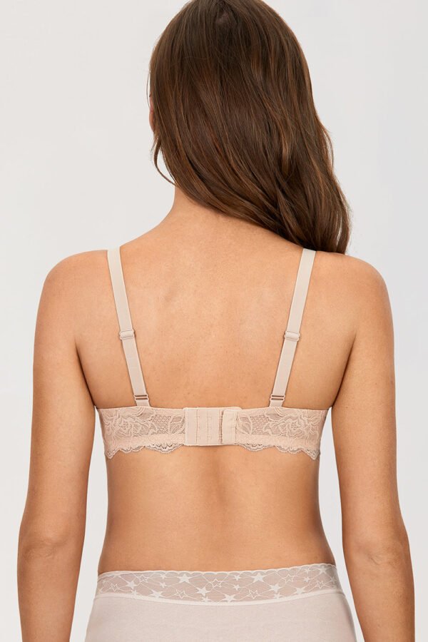 Lacy Underwire Plunge Push Up Bra