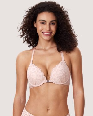 Lacy Racerback Push Up Bra