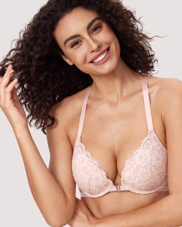 Lacy Racerback Push Up Bra