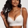 Ribbed Wireless Push Up Bra