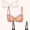 3 Pack Sexy Lace Balconette Bra
