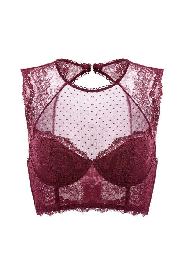 Sexy Lace Mesh Corset Top