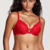 Lacy Underwire Plunge Push Up Bra