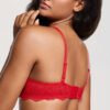 Lacy Underwire Plunge Push Up Bra