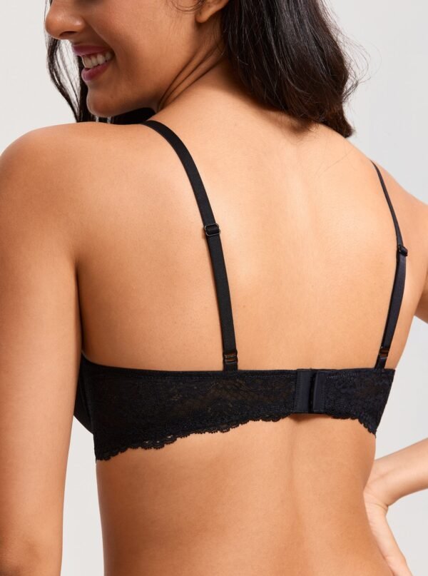 Lacy Mesh Contour Plunge Bra