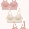 3 Pack Soft Wireless Push Up Bra