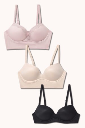 3 Pack Wireless Push Up Bra