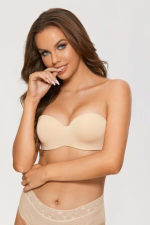 Seamless Strapless Push Up Bra