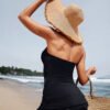 Vintage One Piece Strapless Swimdress