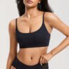 Ribbed Scoop Neck Seamless Bralette