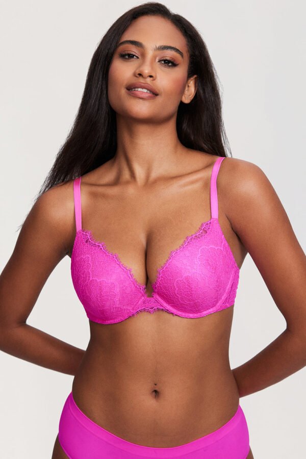 Jomarley™ Lace Push Up Plunge Bra