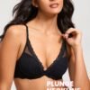 Lacy Mesh Contour Plunge Bra