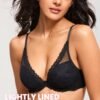 Lacy Mesh Contour Plunge Bra