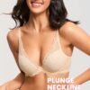 Lacy Mesh Contour Plunge Bra
