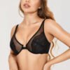 Mesh Lace Plunge Minimizer Bra