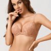 Lacy Underwire Plunge Push Up Bra