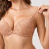 Lacy Underwire Plunge Push Up Bra