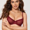 Natural See-Through Lace Demi Bra