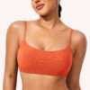 Ribbed Scoop Neck Bikini Top