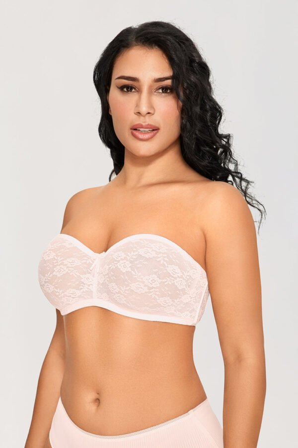 Attractive See-Through Lace Strapless Bra